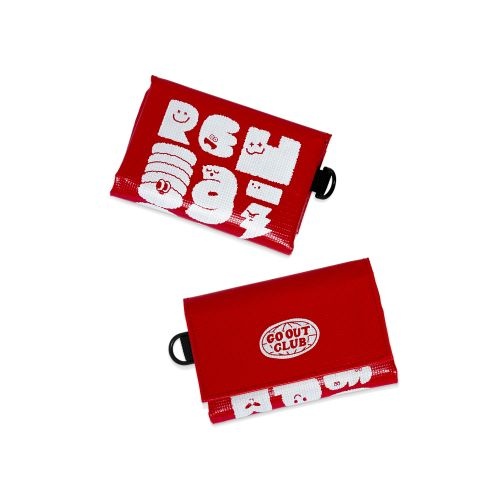 RM GO OUT 타포린 생활방수 미니 파우치 레드