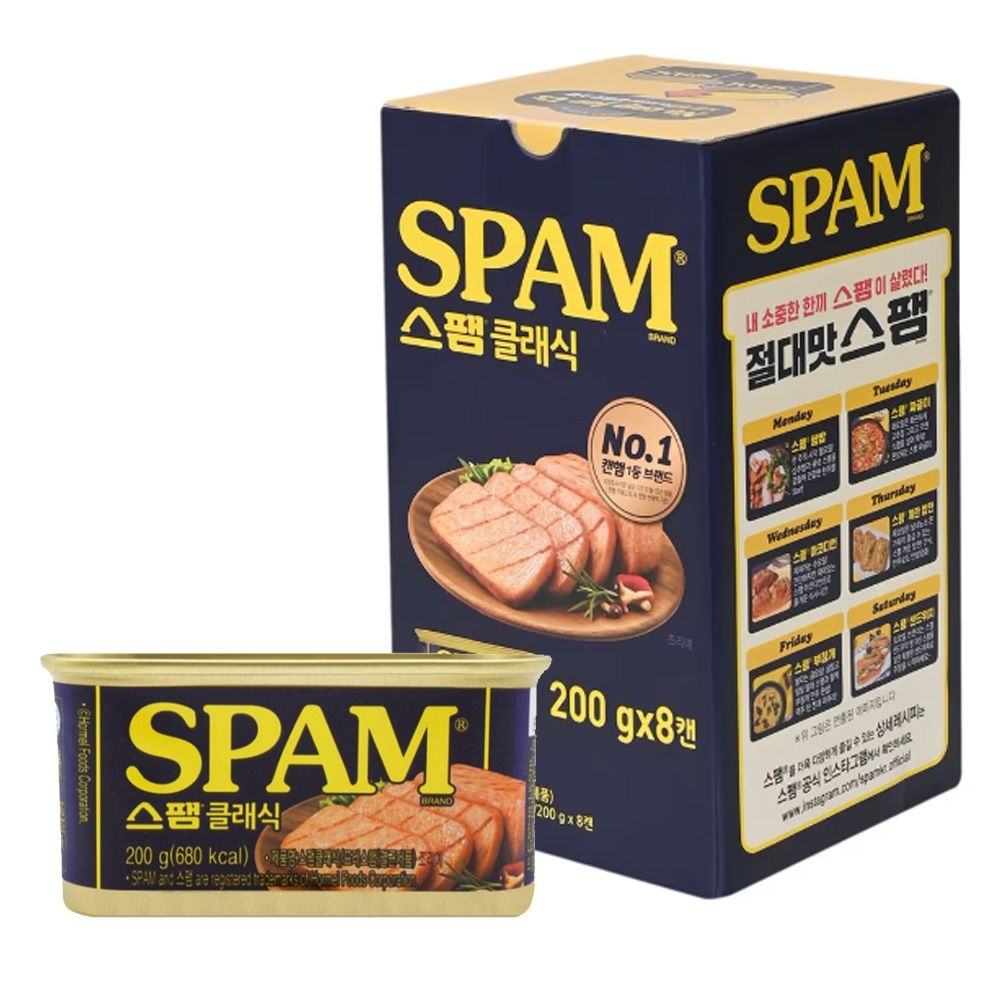 [온누리7%혜택]빠른배송 CJ제일제당 스팸 클래식 200g x 8개