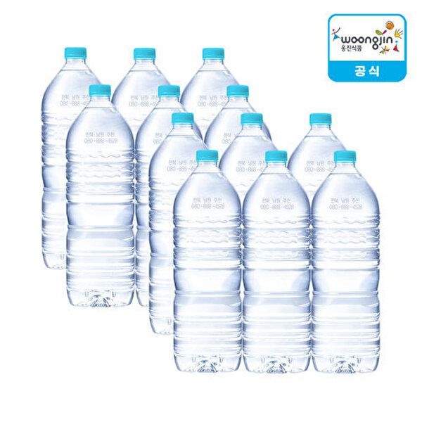 웅진식품 [웅진식품][T][직배송] 가야G워터 무라벨 생수 2L X 12병