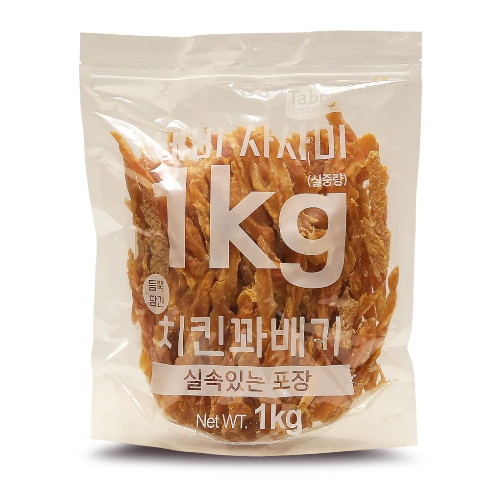 테비사사미 치킨꽈배기 1kg 강아지간식