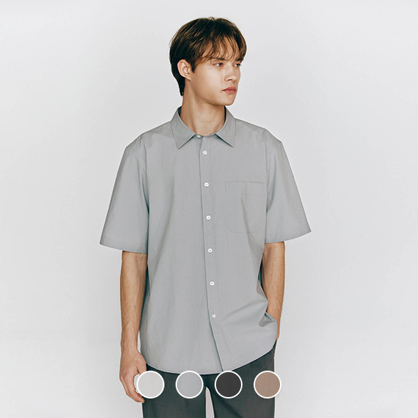 (주)지오다노 컨셉원 [컨셉원] 포플린 반팔 셔츠 10045525/045525