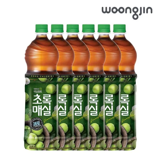 [웅진식품] 초록매실 제로 1.5L x 6페트 