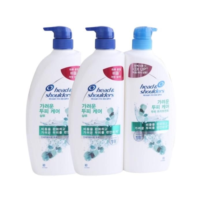 헤드앤숄더 가려운 두피케어 샴푸 850ml x2개 + 트리트먼트 850ml x1개