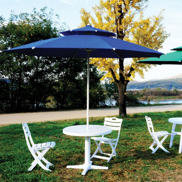 CM산업 굿즈트리 [굿즈트리] 시원그늘 2단 파라솔(270cm) (블루) (받침대 미포함)