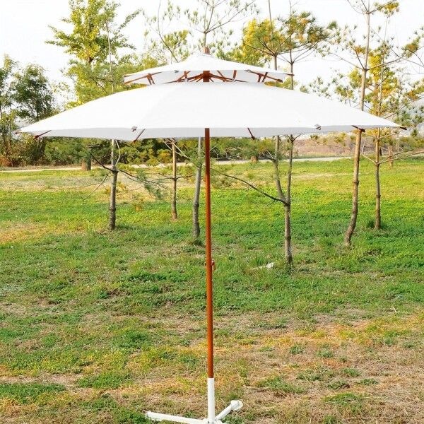 CM산업 굿즈트리 [굿즈트리] 썬비치 2단 각도조절 파라솔(230cm) (아이보리) (받침대 미포함)