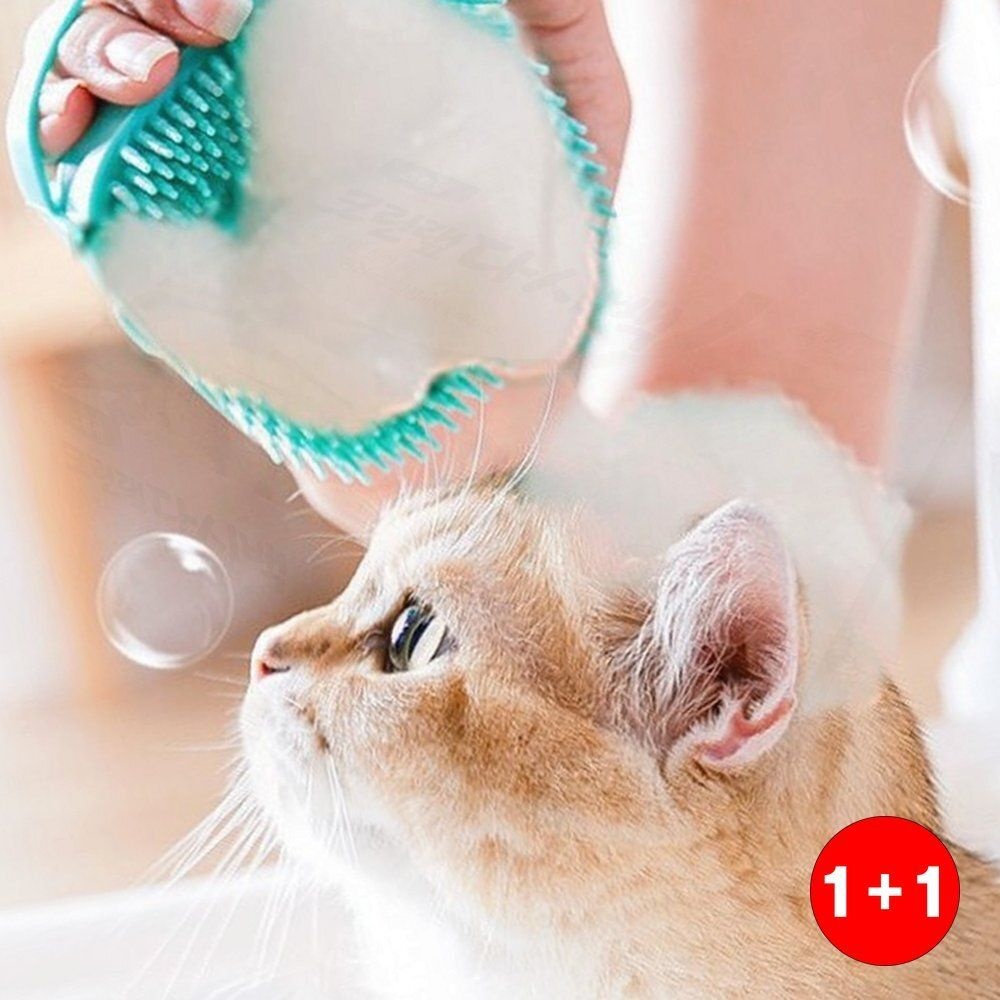 마사지목욕솔 PET 강아지 고양 샴푸 공간절약 깔끔정리 강력접착 목욕솔(1+1옵션 주문수량의 2배 배송)