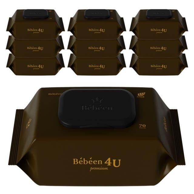 베베앙 물티슈 포유 프리미엄 고평량 엠보싱 캡형 70매 10팩