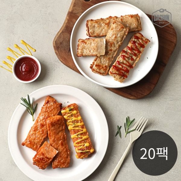 다신샵 닭신 고단백 닭가슴살바 떡갈비맛 외 4종 20팩 산 오븐구이 핫바 3730836