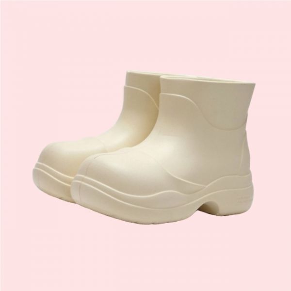 락피쉬 HAYDEN 숏 레인 BOOTS 크림 4579662