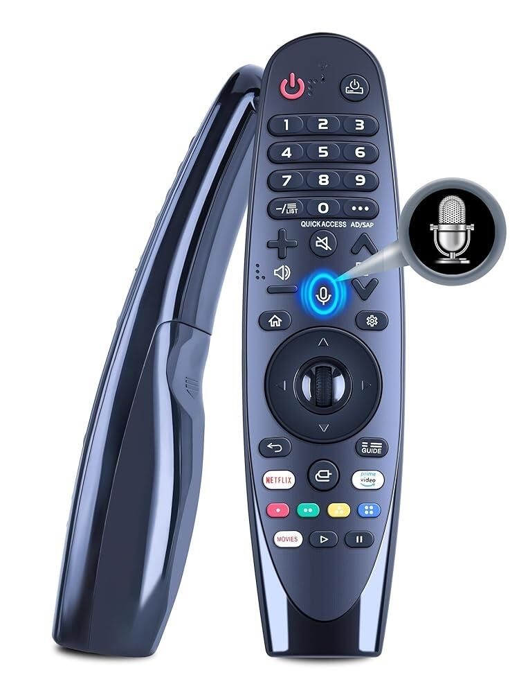 Retrosun OLED/나노셀/QNED/UHD 스마트 시리즈 TV용 매직 보이스 리모컨 2017 2018 2019 2020 2021 모델용 호환교체용 음성 AN-MR18BA MR19B