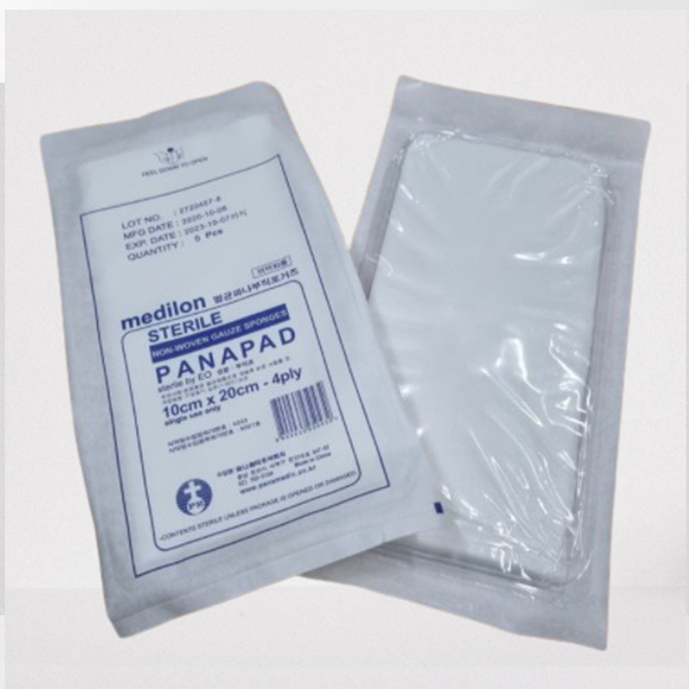 파나메딕 멸균 부직포거즈 10x20cm-4겹(10매)x10팩, 개별포장