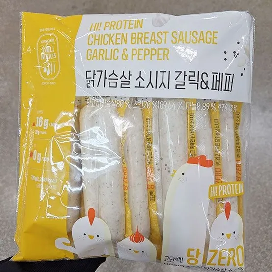 존쿡델리미트 닭가슴살 소시지 갈릭 & 페퍼 120g x 6개 아이스박스포장