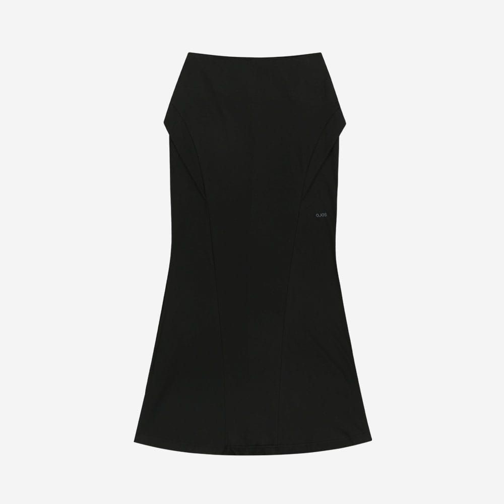 Side Panel Mermaid Maxi Skirt / Black