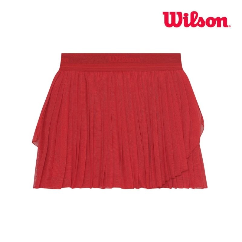 여성 더블 메쉬 스커트 레드 W261002TSK35RED