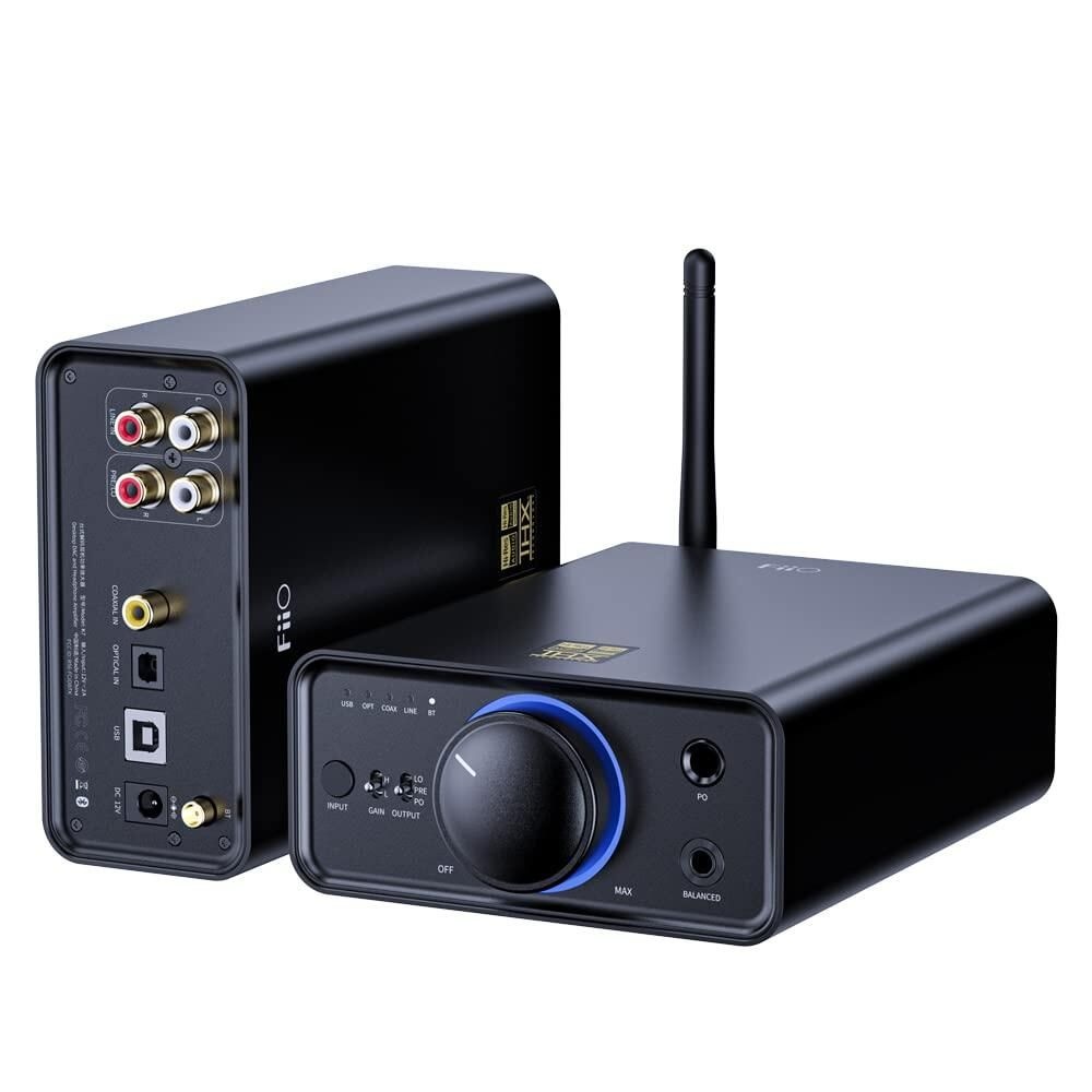 FiiO [해외] FiiO K7BT 밸런스 HiFi DAC 블루투스 헤드폰 앰프 AK4493S*2 XMOS XU208 PCM384kHz DSD256 USB/광학/동축/RCA 입력 6.35mm/4.4mm 출력미