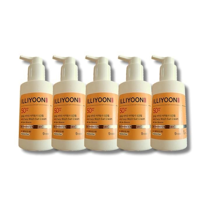 일리윤 대용량 저자극 온가족 이지워시 선크림 150ml 5개