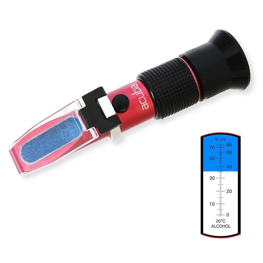 ACUBA 알콜농도계 0~80%v/v 에틸알콜CSR80AL 증류수 주정계