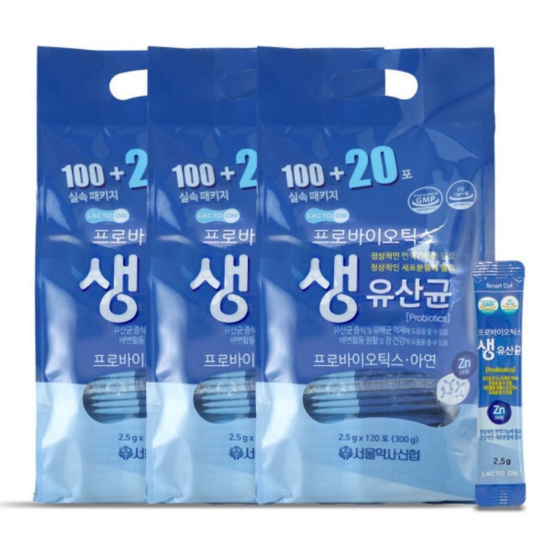 서울약사신협 프로바이오틱스 생유산균 2.5g 120포 3세트
