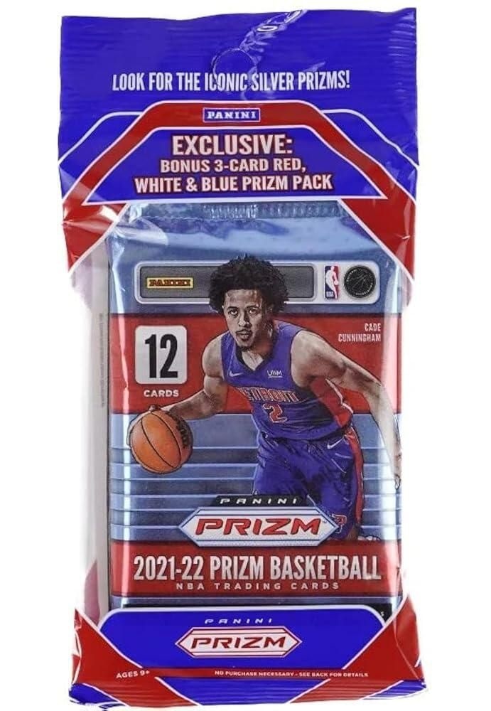 [해외] 2021/22 Panini Prizm NBA 농구 팩토리 실드 첼로 팩 - 팩당 카드 15장 [호환]