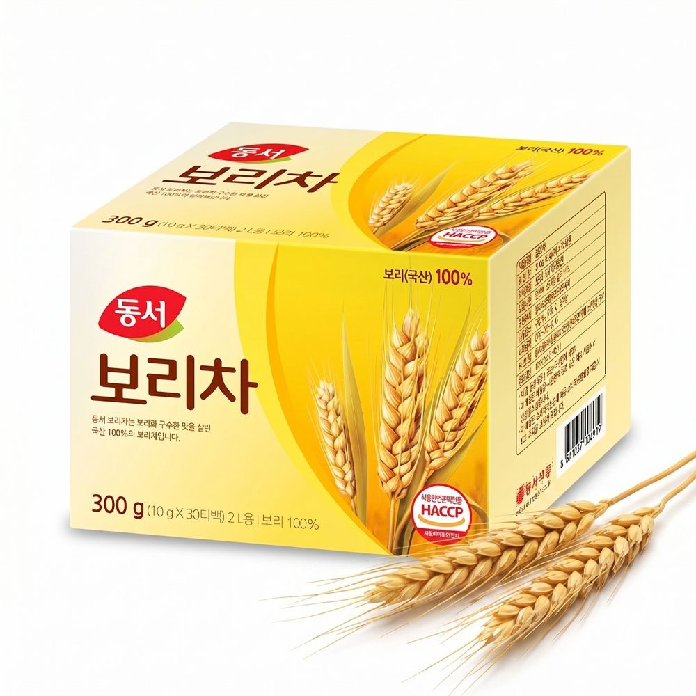 [온누리7%혜택]동서 보리차 티백 10g x 30개 국산보리 100% 구수한 차