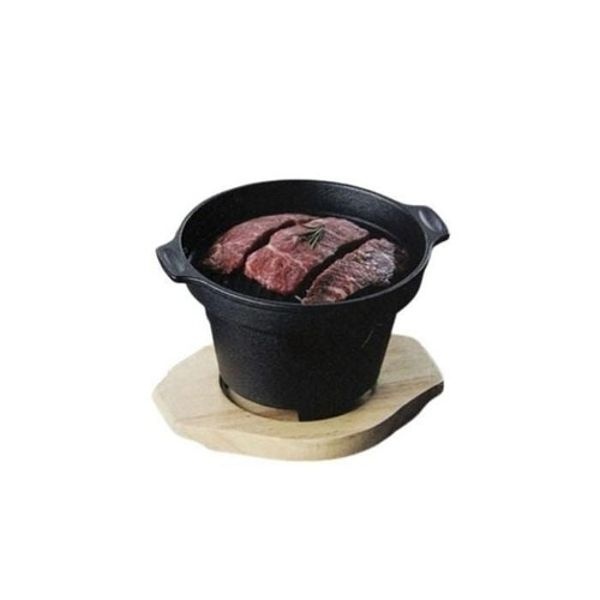 그릴 17cm 1인용 미니 캠핑 불판 화로 고기판 원형