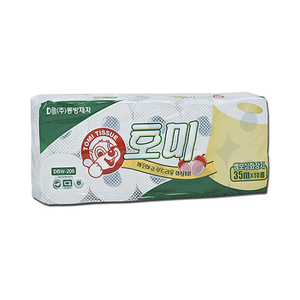 토미 두루마리 롤 화장지 엠보 2겹 35m 10롤 X 5팩