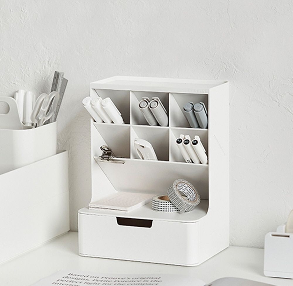 SYSMAX (심플이즈굳) 오피스 데스크셋업 데스크 오거나이저 다용도 책상위 수납 정리대