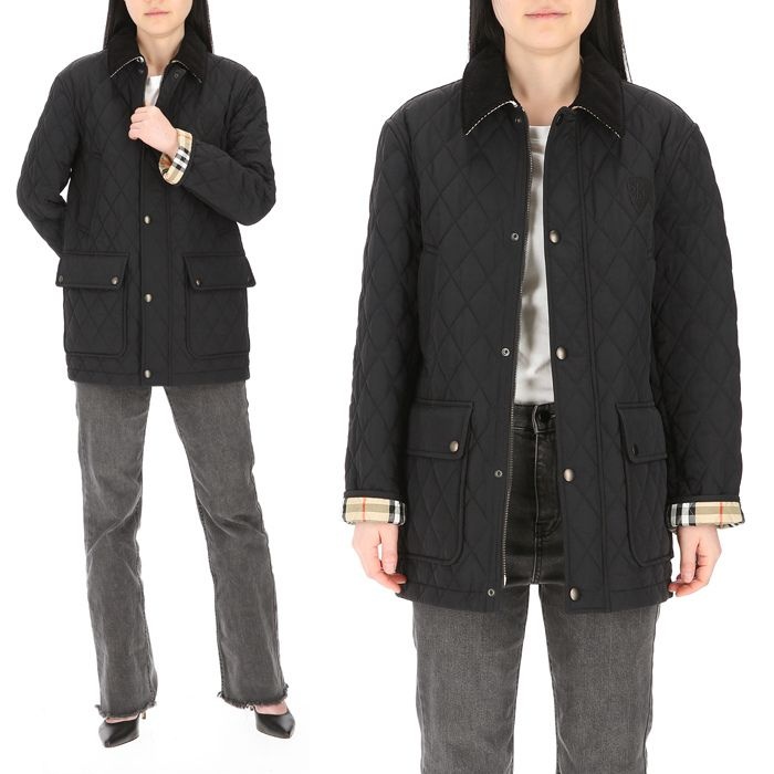 (현대Hmall) [버버리] B 로고패치 8096916 W WW TAL 8 4 505 버버리 여성 퀼팅 자켓