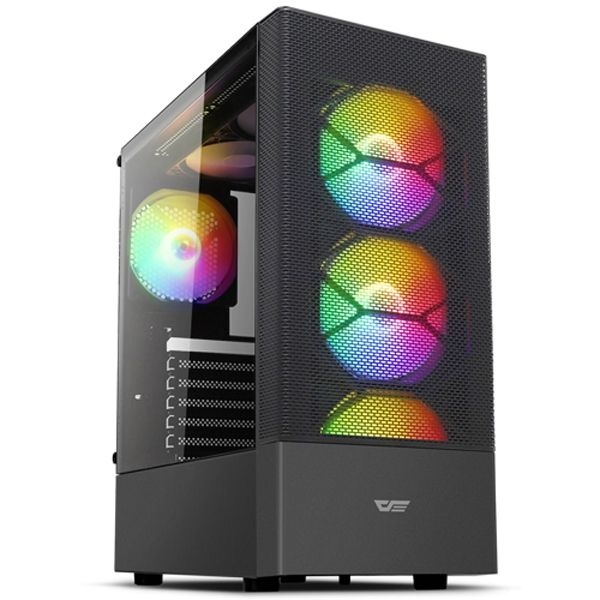 DARKFLASH DK200 RGB 강화유리 블랙 (미들타워)