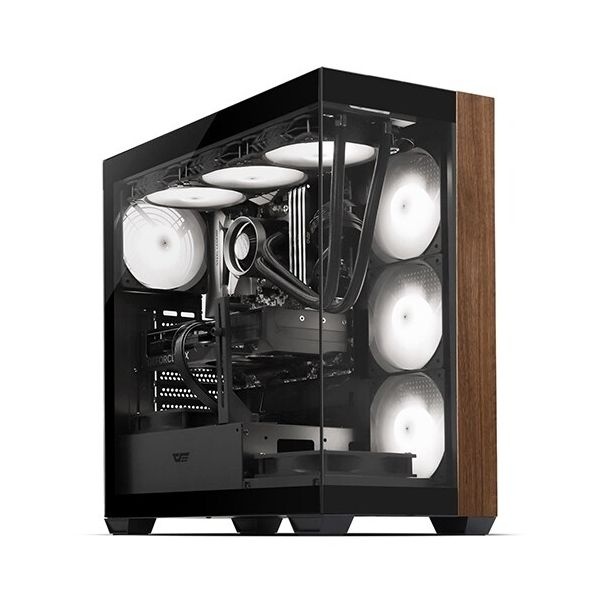 DARKFLASH DS900 ARGB 강화유리 WOOD 블랙