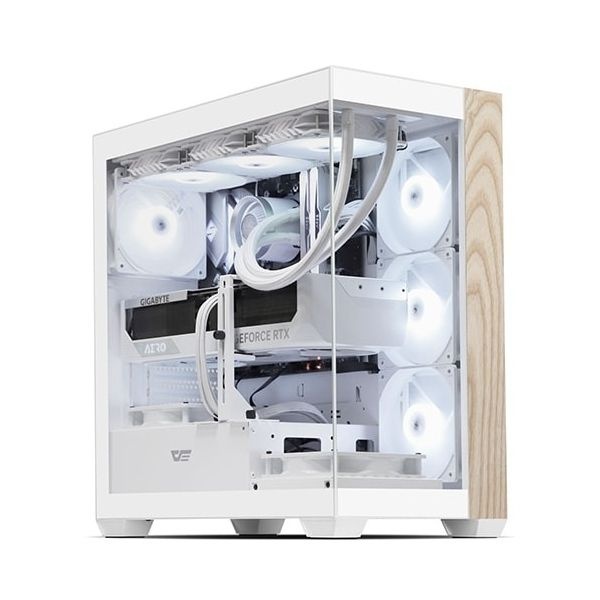 DARKFLASH DS900 ARGB 강화유리 화이트 우드