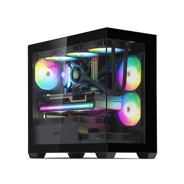DARKFLASH DS900M RGB 강화유리 블랙 (미니타워)