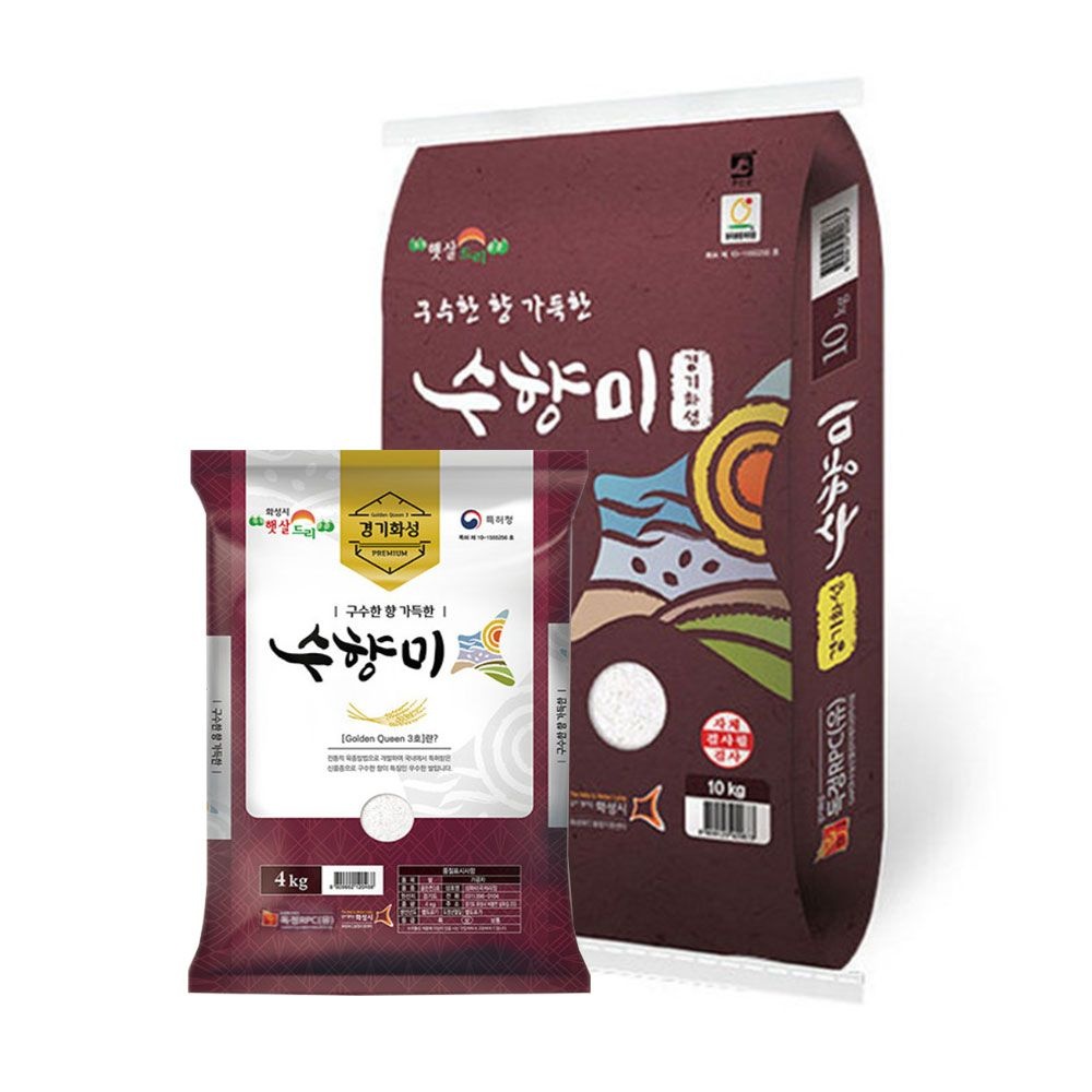 [온누리상품] [백미] 25년햅쌀 경기화성 골든퀸3호 수향미 4kg / 10kg