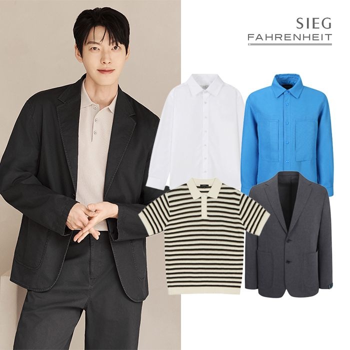 [롯데온] 이태리 까노니코 울 100 스트라이프 더블 브레스티드 정장 세트 (136,520원/무료)