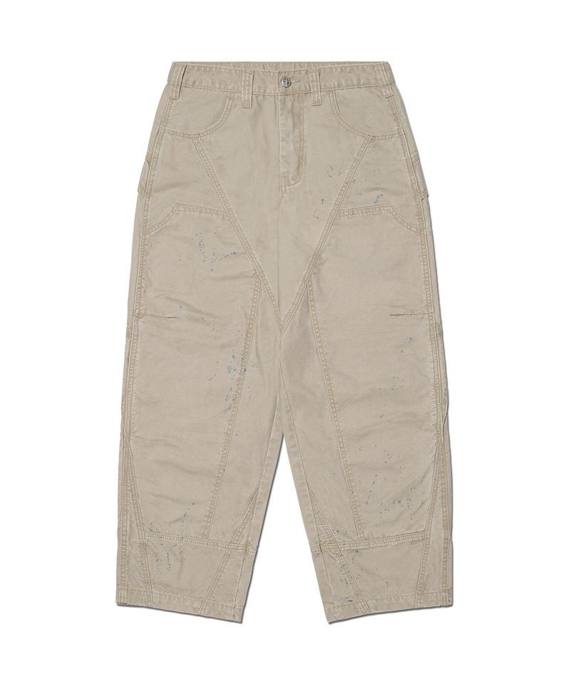 노매뉴얼 4월 27일 배송 PAINTED DOUBLE KNEE 팬츠 - WASHED 베이지