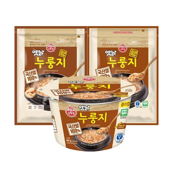 [오뚜기] 옛날 구수한 누룽지 3종 골라담기
