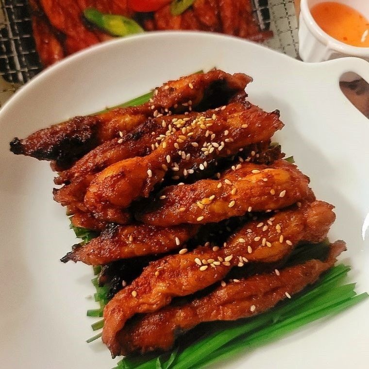 봉이푸드 봉이닭짱 닭 목살 구이 간장양념 550g 특수부위 밀키트 캠핑음식