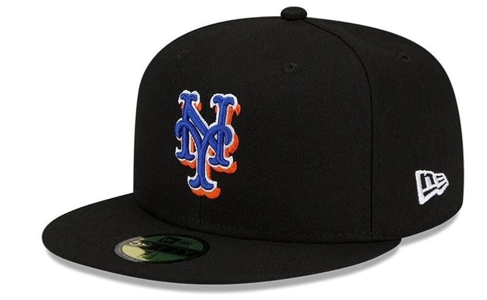 뉴에라 [해외] New Era 남성용 York Mets Authentic Collection Alternate On-Field 59FIFTY 피티드 햇 - 블랙 블랙. [호환]