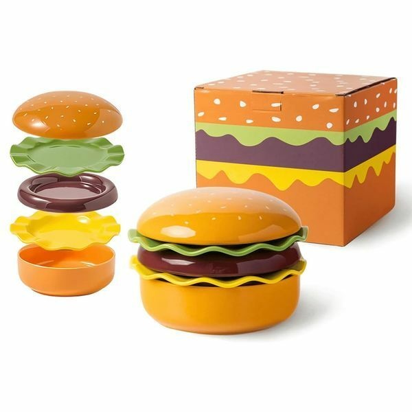 (현대Hmall) 보드겜 햄버거 접시 세트 도자기 소스 6p 세트 선물박스 Q483