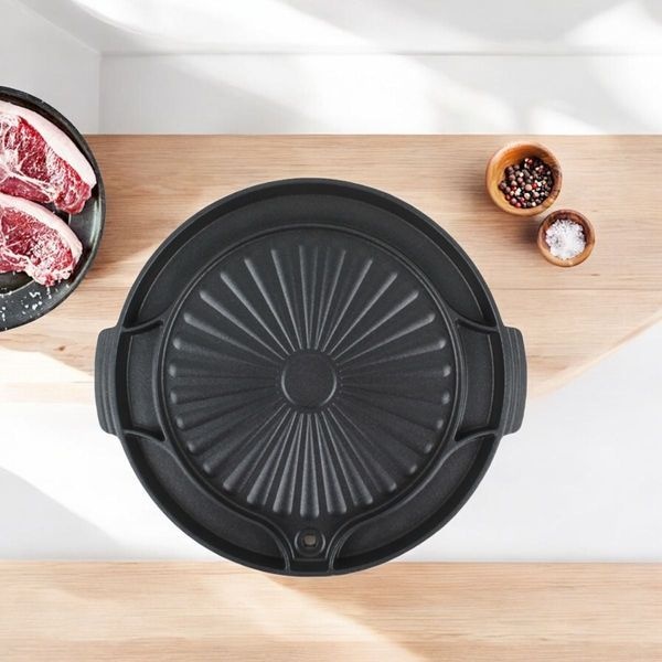 [하프클럽]베르 원형 계란찜 구이판 가정용 멀티팬 멀티조리팬