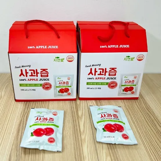 Fresh HACCP 인증 경북 의성 사과 100% 사과즙 100ml x50팩