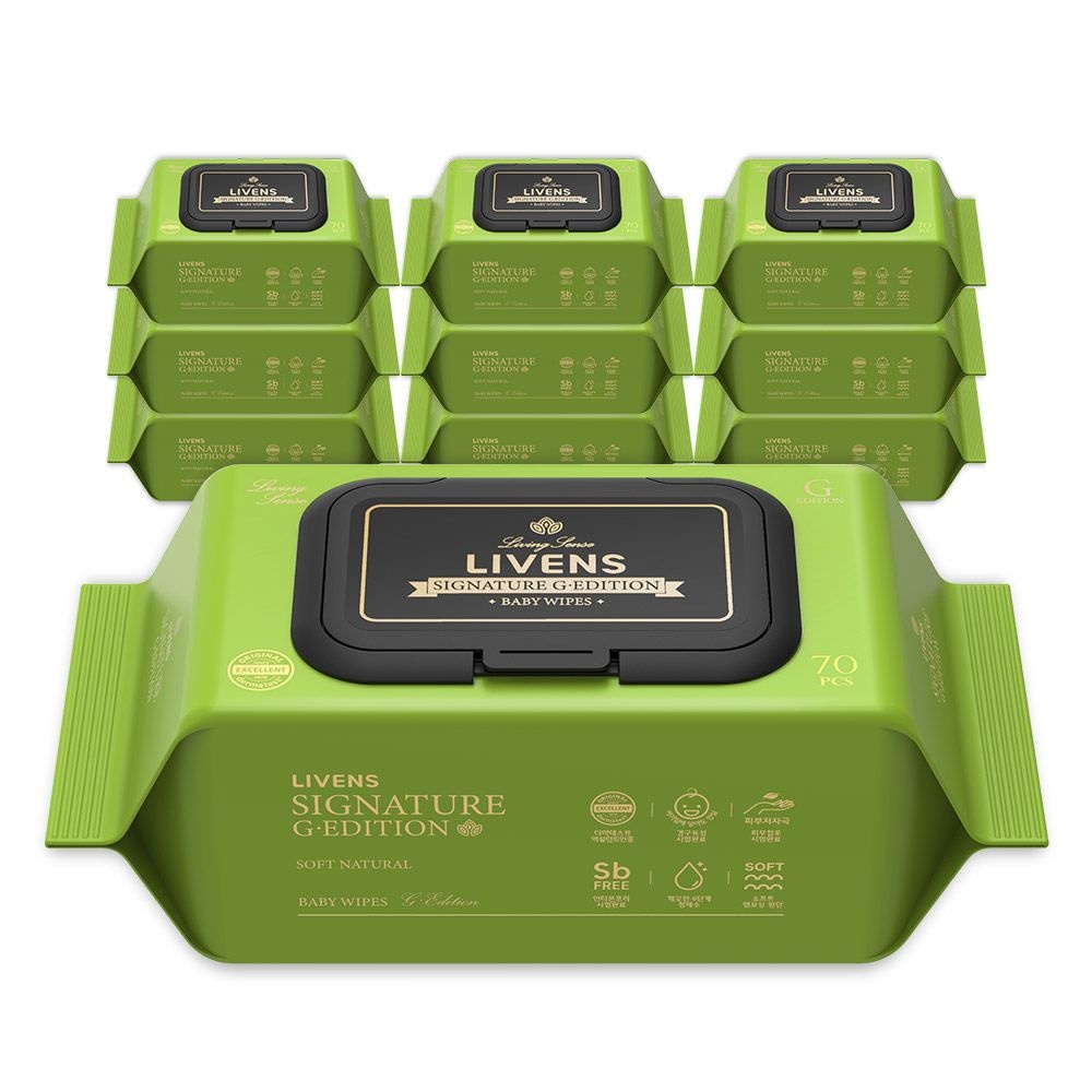 [롯데온] 시그니처 G-에디션 물티슈 70매 10팩 (9,900원/무료)