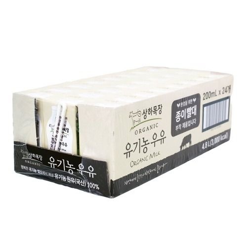 [온누리7%혜택]빠른배송 상하목장 유기농 멸균우유 200ml x 24개 팩우유 코스트코
