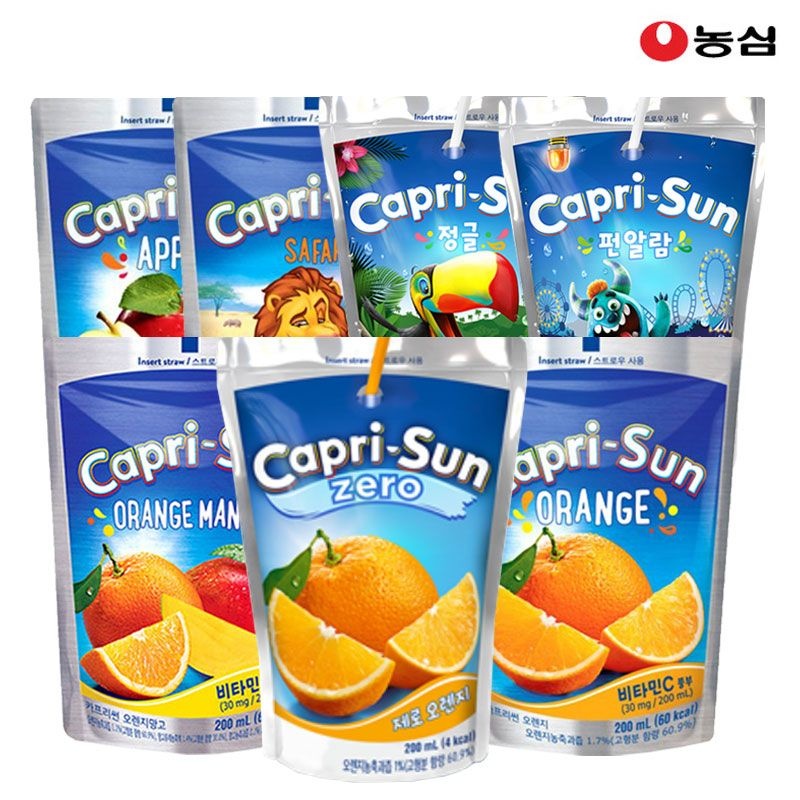 [롯데온] 카프리썬 신제품 오렌지 제로 외 7종 200ml 40개 (17,940원/무료)
