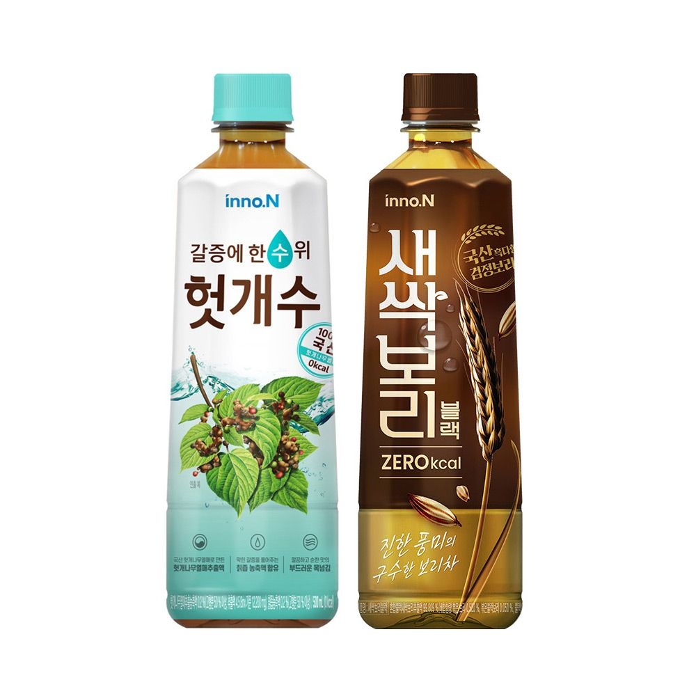 헛개수 500ml x 20개 + 새싹보리블랙차 500ml x 24개 / 보리차 차음료 제로칼로리