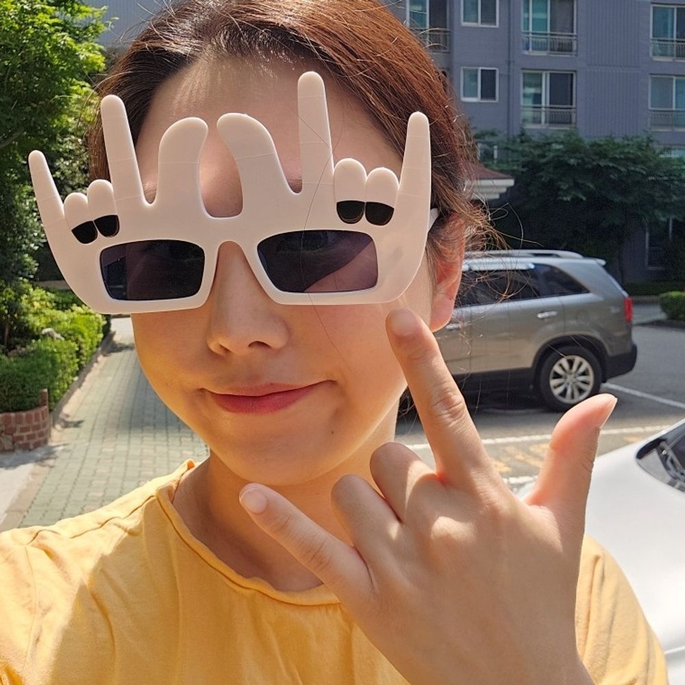 힙합 멋쟁이 피스 선글라스 파티안경 사진 촬영소품