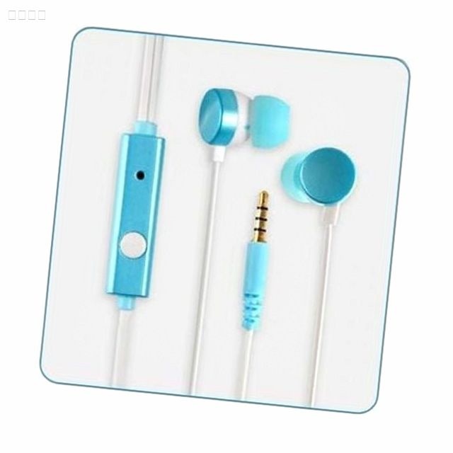 인이어 마이크 유선 이어폰 스카이 블루 운동용이어폰 온라인수업준비물 노트북이어폰