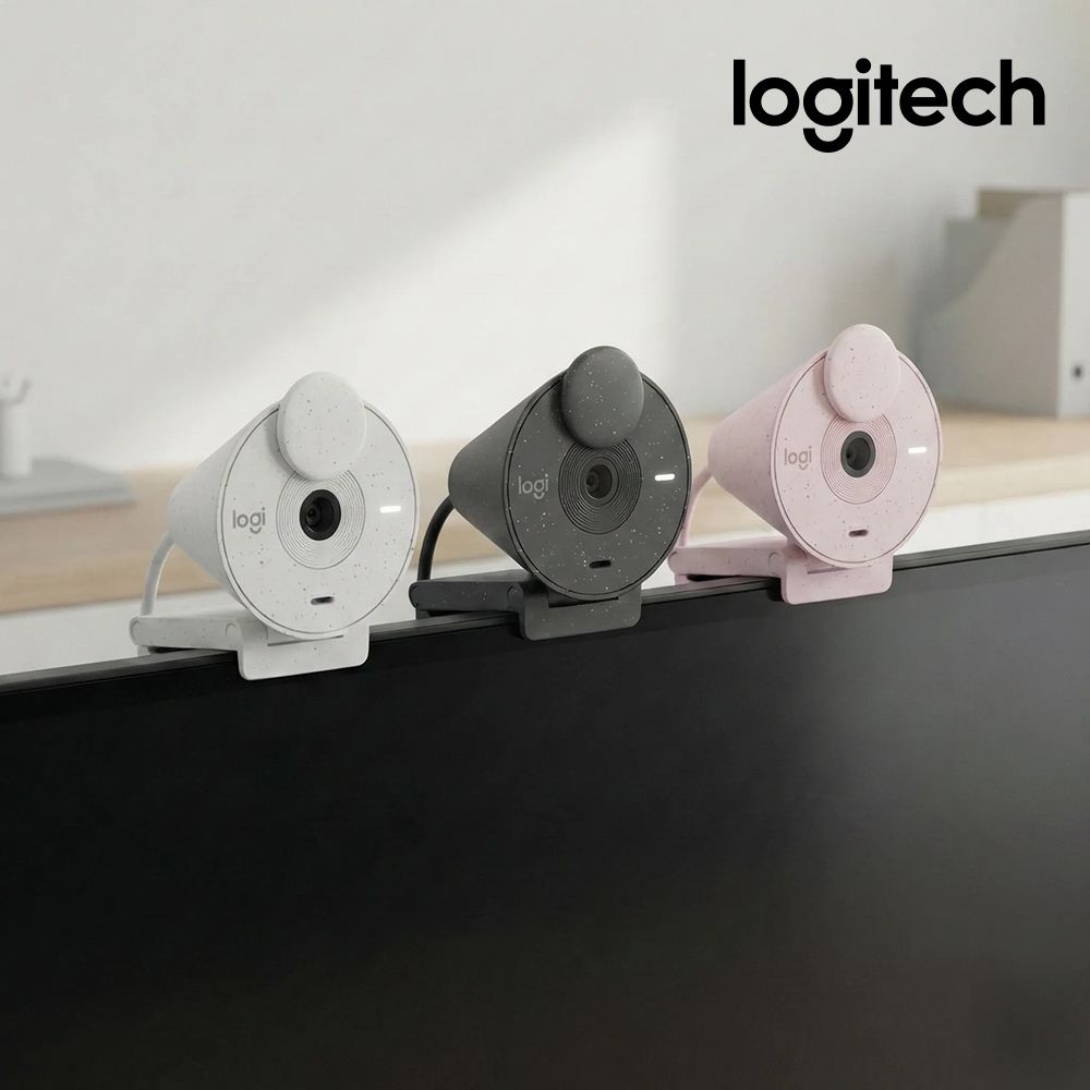 로지텍 로지텍 (국내정품) 로지텍 BRIO 300 웹캠 3컬러 FHD 1080p USB-C 렌즈덮개 온라인수업 화상회의 재택근무