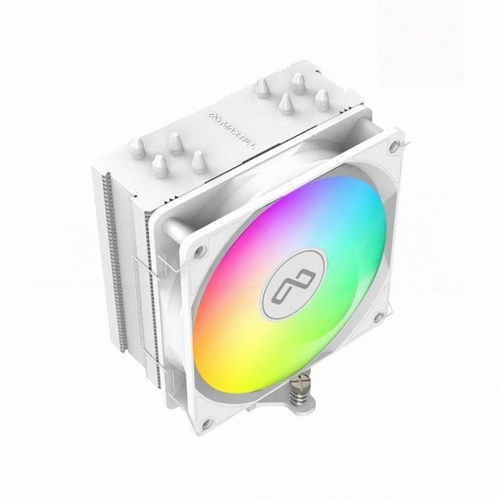 맥스틸 듀얼타워 CPU 공랭 쿨러 데스크탑 컴퓨터 ARGB 방열판 화이트