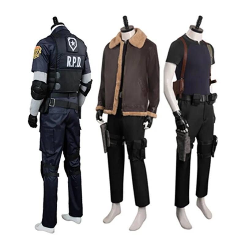 [해외] 할로윈 코스튬 코스프레 이벤트 옷 섹시 의상 레지던트 레온 스콧 케네디 게임 남성 재킷 코트 바지 파티 역할 놀